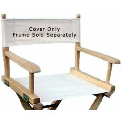 Director's Chair Seat Cover - Frame sold Separatel (White Solid)