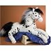Plush Black Hills Black and White Spotted Horse 22