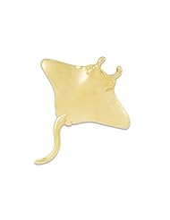 Wyland Manta Ray Pendant in 14K Yellow Gold - Medium