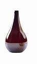 Tag Turning Leaves Luster Art Glass Teardrop Vase, Red, 12-1/2-Inch Tall