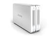 ICY DOCK IC-DUAL Pearl White (ID-MB662UEAB-2S) USB 2.0 & Firewire External Enclosure with 1.0TB Hitachi SATA II Hard Drive