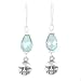 Man in the Moon Dangle Earrings in Sterling Silver with Blue Czech Glass Beads, #8177