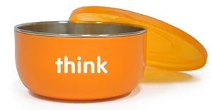 Thinkbaby BPA Free Cereal Bowl, 6 Months, Orange