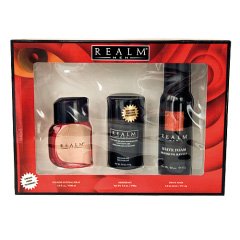 REALM� Herren | Geschenkset (Bestehend aus 30 ml Eau de Cologne, 85 g Deostick und 112 g Shave Foam (Rasierschaum))