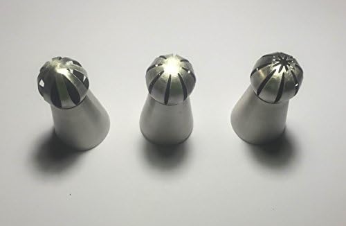 Russian Piping Spheres! 3PC/SET Spherical Nozzles! 304 Stainless Steel Cake Pastry Decorating Icing Frosting Tools Tips