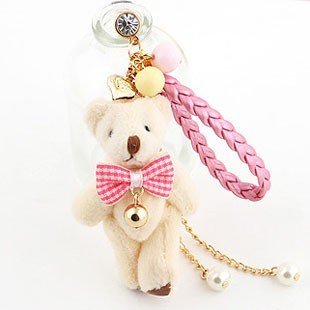 Earphone Jack Accessory Love Heart Beige Bear Pink Braided Rope Crystal Pearls / Dust Plug / Ear Jack For For Iphone 4 4S / Samsung / iPad / iPod Touch / Other 3.5mm Ear Jack