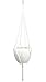 Hanpo 4 Legs Polypropylene Fiber Rope Macrame Plant Hanger Hanging Planter Holders Black& White Color, 48-inches for 10-12