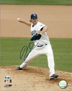 Derek Lowe Signed Los Angeles Dodgers Home 8x10 Photo