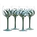 Kitchen & Housewares : FORGET ME NOT GLASS GOBLETS - FORGET ME NOT COLLECTION SET OF FOUR HANDPAINTED GLASS GOBLETS