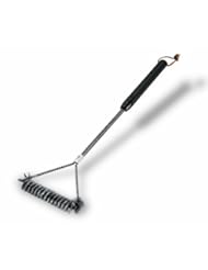 Lawn & Patio: Weber 6493 21-Inch 3-Sided Grill Brush - Weber Stephen Company- Accessories