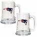 New England Patriots 2 Piece 15 oz. Glass Tankard Set