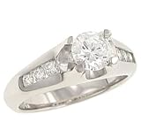 Round Channel Diamond Engagement Ring. 29cttw ( CZ ctr ) - B0002IHNXC