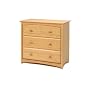 Stork Craft Beatrice Three Drawer Chest in Natural Stain