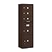 Salsbury Industries 3816S-04ZFU 4C Surface Mounted Horizontal Mailbox, Front Loading, Single Column, 3 MB2 1 MB3 Door, 1 PL4.5, Usps Access, Bronze