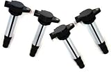 319P2IWnCUL. SL160  Evan Fischer EVA13872046333 Ignition Coil Set of 4 Standard Type pack 1 per cylinder 12 volts Blade 3 prong male terminal