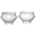 Emile Henry Lion's Head Soup Bowls, Set of 2, White