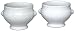 Emile Henry Couleurs White Lion's Head Soup Bowls, Set of 2