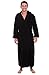 Alexander Del Rossa Mens Terry Cloth Cotton Robe with Hood, Big and Tall Bathrobe, Large-XL Black (A0127BLKXL)