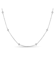 14k White Gold Diamond Necklace (0.3 Cttw, G-H Color, SI Clarity), 16"