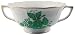 Herend Green Chinese Bouquet Cream Soup Cup 7512AV