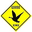 GOOSE CROSSING bird hunt zoo street sign