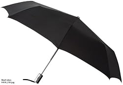 Leighton Manhattan Automatic Open/Close Umbrella, Black