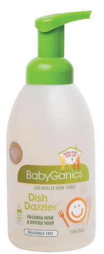 Babyganics Dish Dazzler Foaming Dish and Bottle Soap Fragrance Free -- 18.6 fl oz