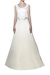 Modest  Satin Scoop Neck 2015 Natural   Waistline Spaghetti Strap  Ball Gown Wedding Dress 