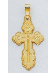 14kt Yellow Gold Eastern Orthodox Cross - XR567