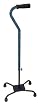 Duro-Med Adjustable Large Black Base Quad Cane, Blue Ice
