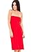 Strapless Seamless Red Smocking Tube Dress