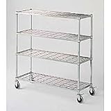 RELIUS SOLUTIONS Square-Post Wire Shelf Trucks with Smart Casters