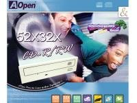 Aopen 52X32X52X CD-ReWriter; MS White bezel  RoHS Standard Lead Free  CRW5232L-ROHS-MW 