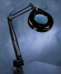 Ledu L745WT Fluorescent Magnifying Swing Arm Clamp Mount Lamp, 42 Reach, White