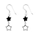 FOJO's Sterling Silver & Black Resin Star Earrings