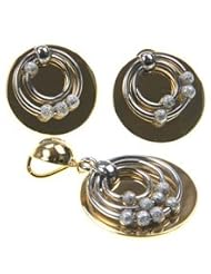 Gold Plated Earrings and Pendant Set
