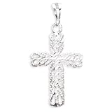 Diamond Cut Filigree Cross Pendant