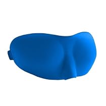 Dream Essentials Sweet Dreams Contoured Sleep Mask with Earplugs and Carry Pouch, Royal Blue