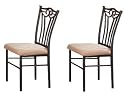 2 Black Metal Dining Chairs