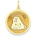persian13 - 14k Persian Cat Disc Charm