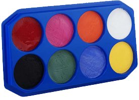 JUMBO RAINBOW- 8 X 18MLS Snazaroo Face Painting Pallet