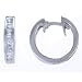 Sterling Silver Baguette Diamond Hoop Earrings (0.20 ctw)