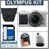 Cheap Olympus E-P1 Pen, Interchangeable Lens Digital Camera -. Silver Body - w/14mm-42mm f/3.5-5.6 ED Black Lens Kit, with 8GB SD Memory Card, Spare BLs-1 Lithium-Ion Rechargeable Battery, Camera Case, USB 2.0 SD Card Reader
