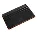 J. Fold Flat Leather Wallet Black with Red Trim