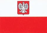 POLAND FLAG with Eagle Crest - - - - 3x5ft Ancestral Polish FLAG