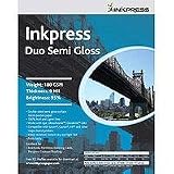 Inkpress Duo Semi Gloss - Double Sided Luster Surface Inkjet Paper - 180gsm - 90 mil - 5x7 - 50 Sheets