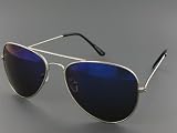 70er 80er Jahre Retro Sonnenbrille Pornobrille Piloten brille Viper Sonnenbrillen V-705bs, Modell:silber/blauC