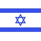 Professionally Framed Israel National Flag Poster Print - 11x17 with RichAndFramous Black Wood Frame