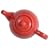 Dexam London Pottery 2 Cup Globe Teapot Red