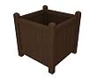 16" Recycled Earth-Friendly Outdoor Garden Flower Planter - Chocolate Brown